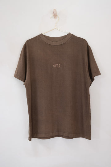 Men’s Afar Tee - Chocolate - Hemp/Cotton | Afar Boutique front view 