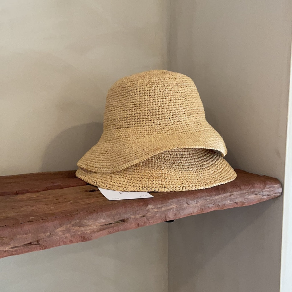 Raffia Straw Hat - Natural Fibre | Afar Boutique on a shelf
